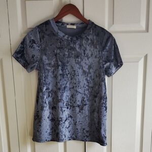 Crushed Velvet Boxy Shirt Size Small